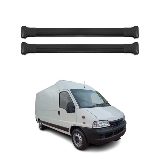 Dachträger Grundtäger für Fiat Ducato 2006-2025 75kg Aluminium Schwarz 2 tlg