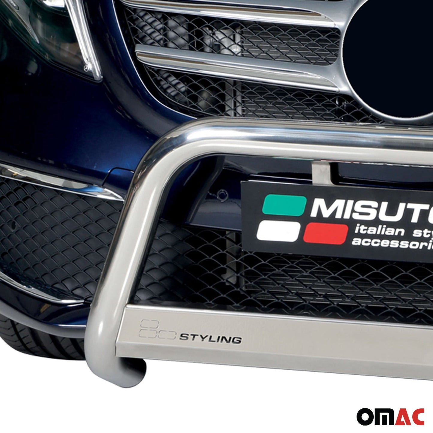 Bară de protecție/buton față pentru Mercedes Class 2020-2025, ø63mm, oțel, argintiu