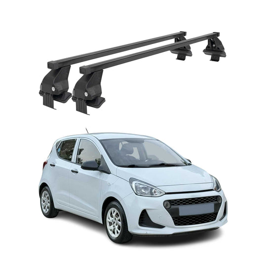 Menabo Dachträger Grundtäger für Hyundai i10 2017-2019 50kg Stahl Schwarz 2 tlg