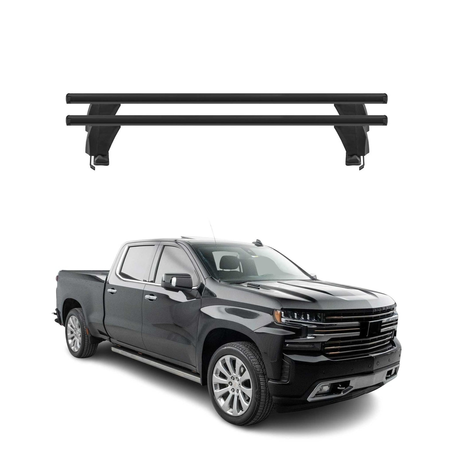 Menabo Dachträger Grundtäger für Chevrolet Silverado 2019-2025 ABE Alu Schwarz