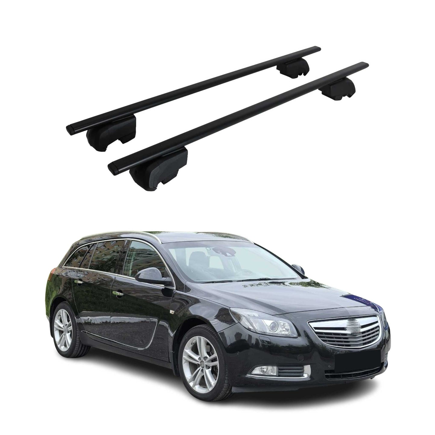 Portbagaj de plafon pentru Opel Insignia AB Estate 2008-2022 75kg Negru metalic