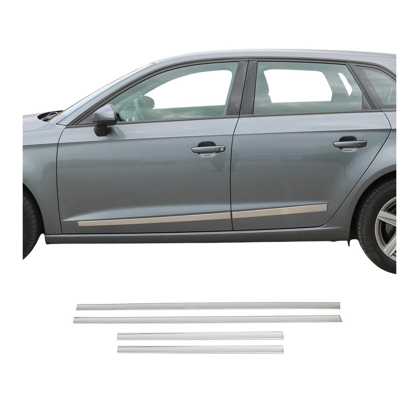 Protecție ușă, ornament ușă, ornament lateral ușă pentru Skoda Superb 2015-2025, oțel cromat, 4x