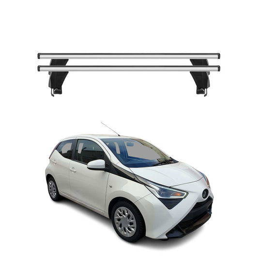 Menabo Dachträger Grundtäger für Toyota Aygo 2014-2022 50kg Alu Silber 2 tlg
