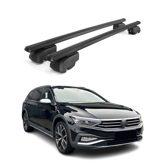 Dachträger Gepäckträger für VW Passat Alltrack 2015-2023 ABE Alu Schwarz 2x