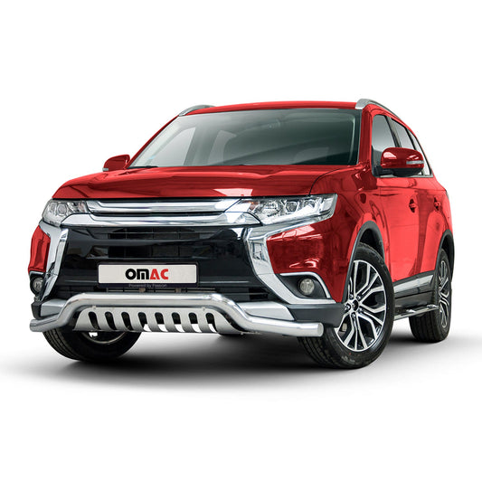 Frontbügelschutz Frontschutzbügel für Mitsubishi Outlander 2015-2021 Silber ABE