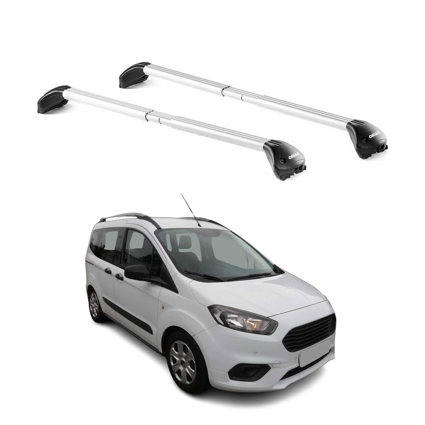Dachträger für Ford Courier Tourneo 2013-2025 3-5 tür 100kg Alu Silber 2x ABE