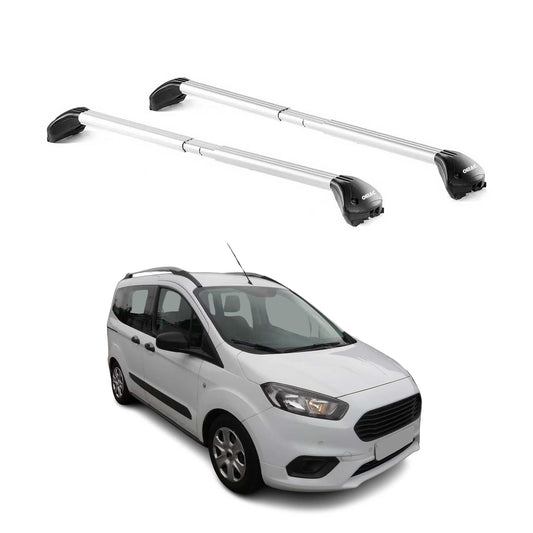 Dachträger für Ford Courier Tourneo 2013-2025 3-5 tür 100kg Alu Silber 2x ABE