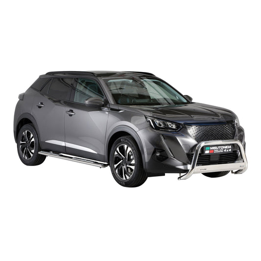 Edelstahl Seitenschweller Schwellerrohre für Peugeot 2008 2020-2025 Silber