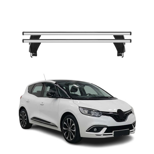 Menabo Dachträger Grundtäger für Renault Scenic mk4 2016-2025 50kg Alu Silber 2x