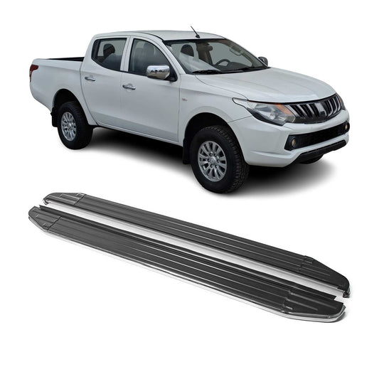 Trittbretter Seitenschweller für Mitsubishi L200 2015-2025 ABE Alu