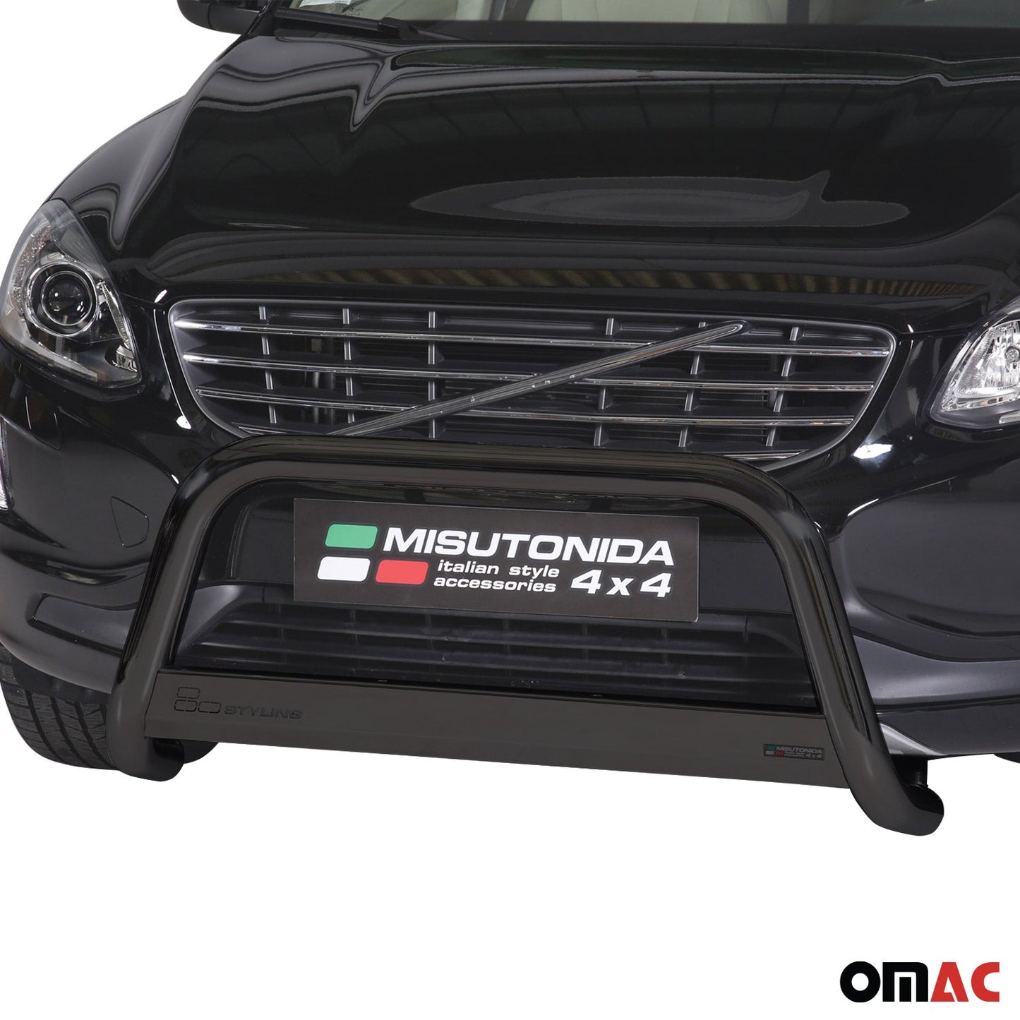 Bară de protecție/buton față pentru Volvo XC60 2013-2017 ø63mm oțel negru protecție