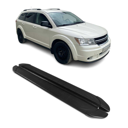 Trittbretter Seitenschweller für Dodge Journey 2009-2020 Aluminium Schwarz 2tlg