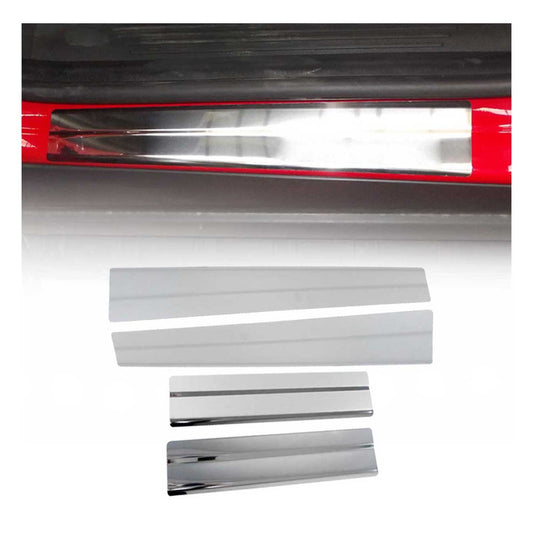 Protecții prag ușă pentru Ford Tourneo Courier 2014-2024, oțel inoxidabil, 4x