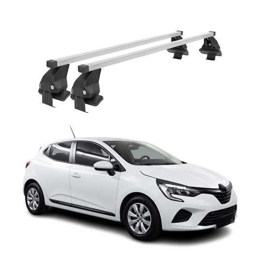 Menabo Dachträger Grundtäger für Renault Clio mk5 2019-2025 50kg Stahl Silber 2x