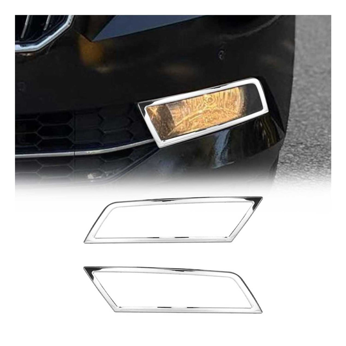 Nebelscheinwerfer Rahmen Umrandung für Skoda Superb 2015-2018 Edelstahl 2x