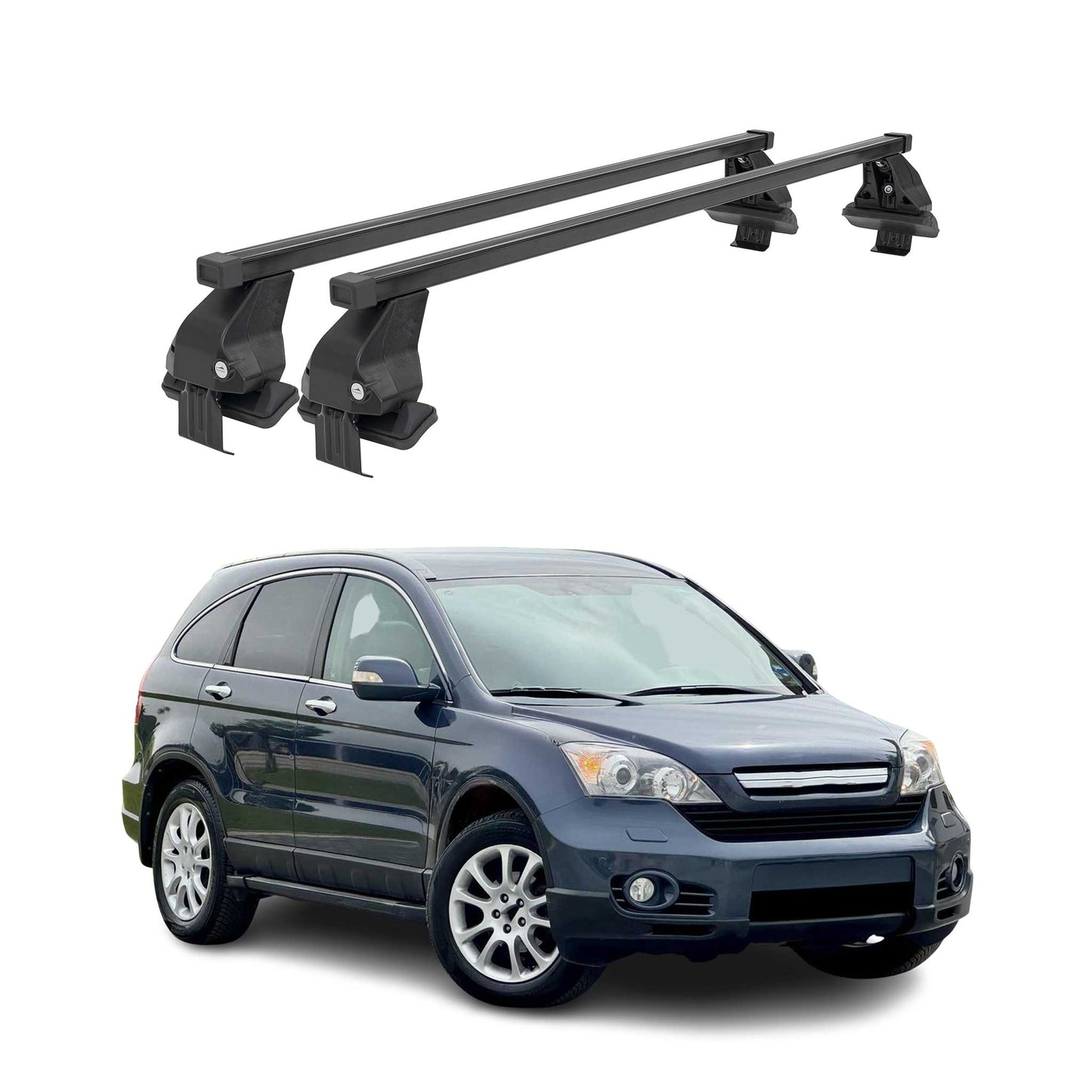 Menabo Dachträger Grundtäger für Honda CR-V mk3 2006-2012 50kg Stahl Schwarz 2x