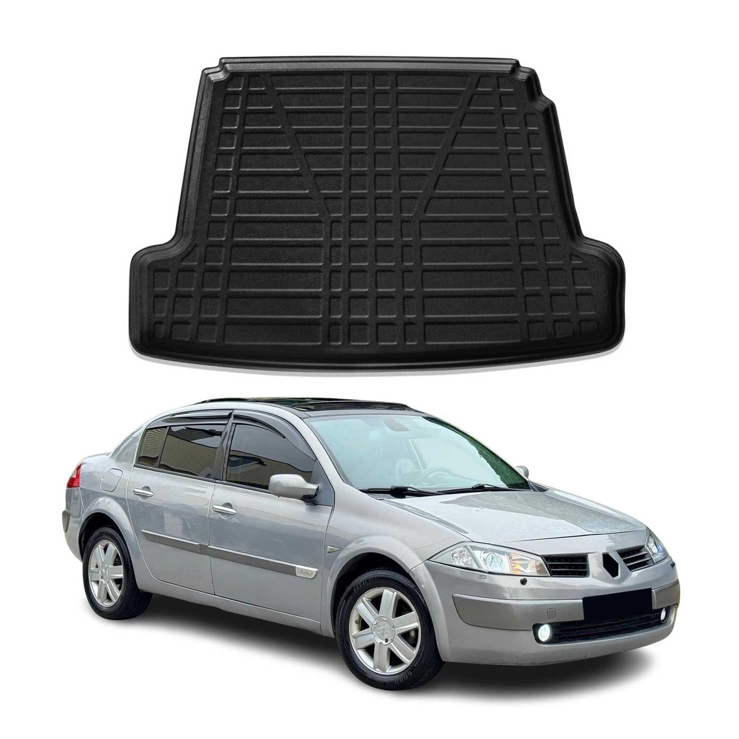 Kofferraumwanne Laderaumwanne für Renault Megane 2003-2010 Stufenheck Gummi TPE