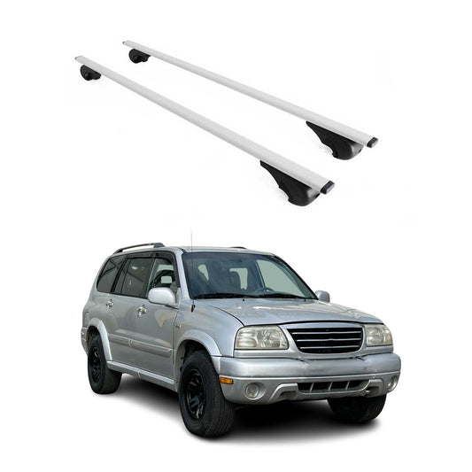Dachträger Grundtäger für Suzuki Vitara mk2 1998-2005 75kg Metall Silber 2 tlg