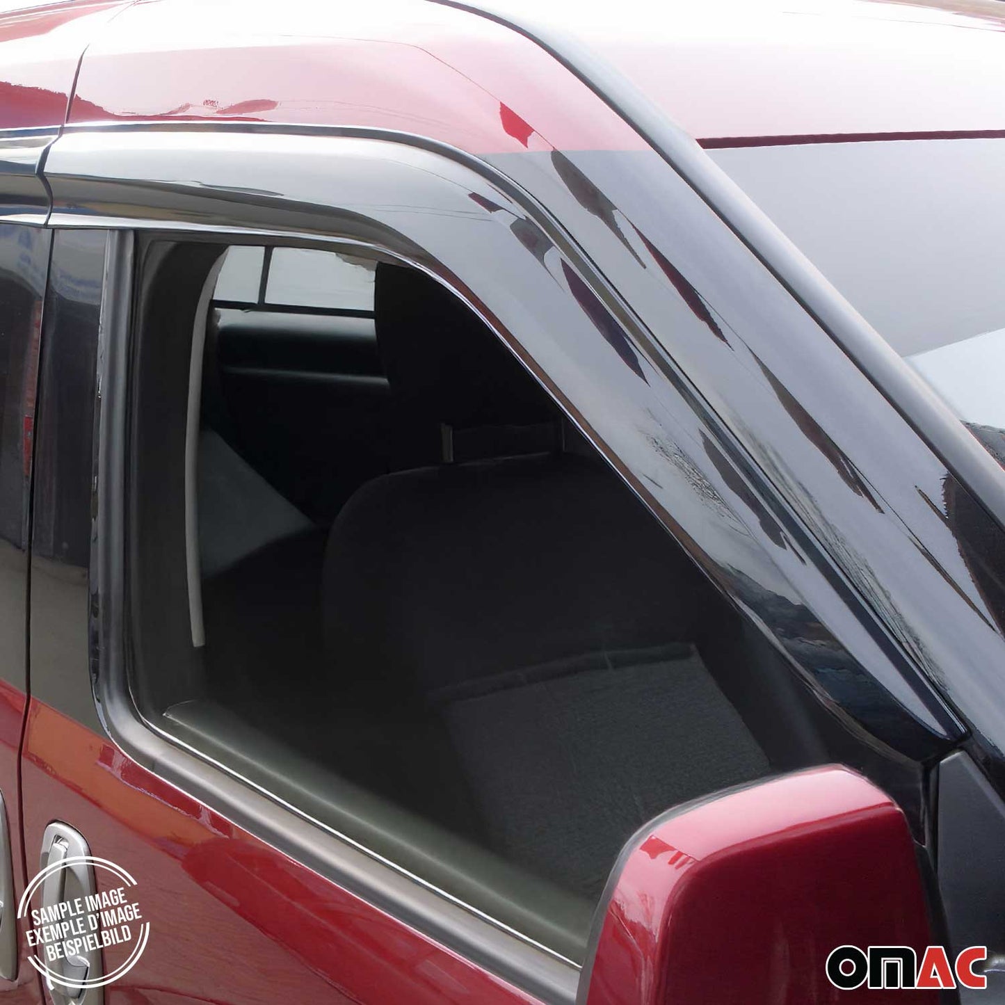 4x Deflectoare de vânt, deflectoare de ploaie pentru Fiat Doblo 2010-2024, acrilice, închise la culoare