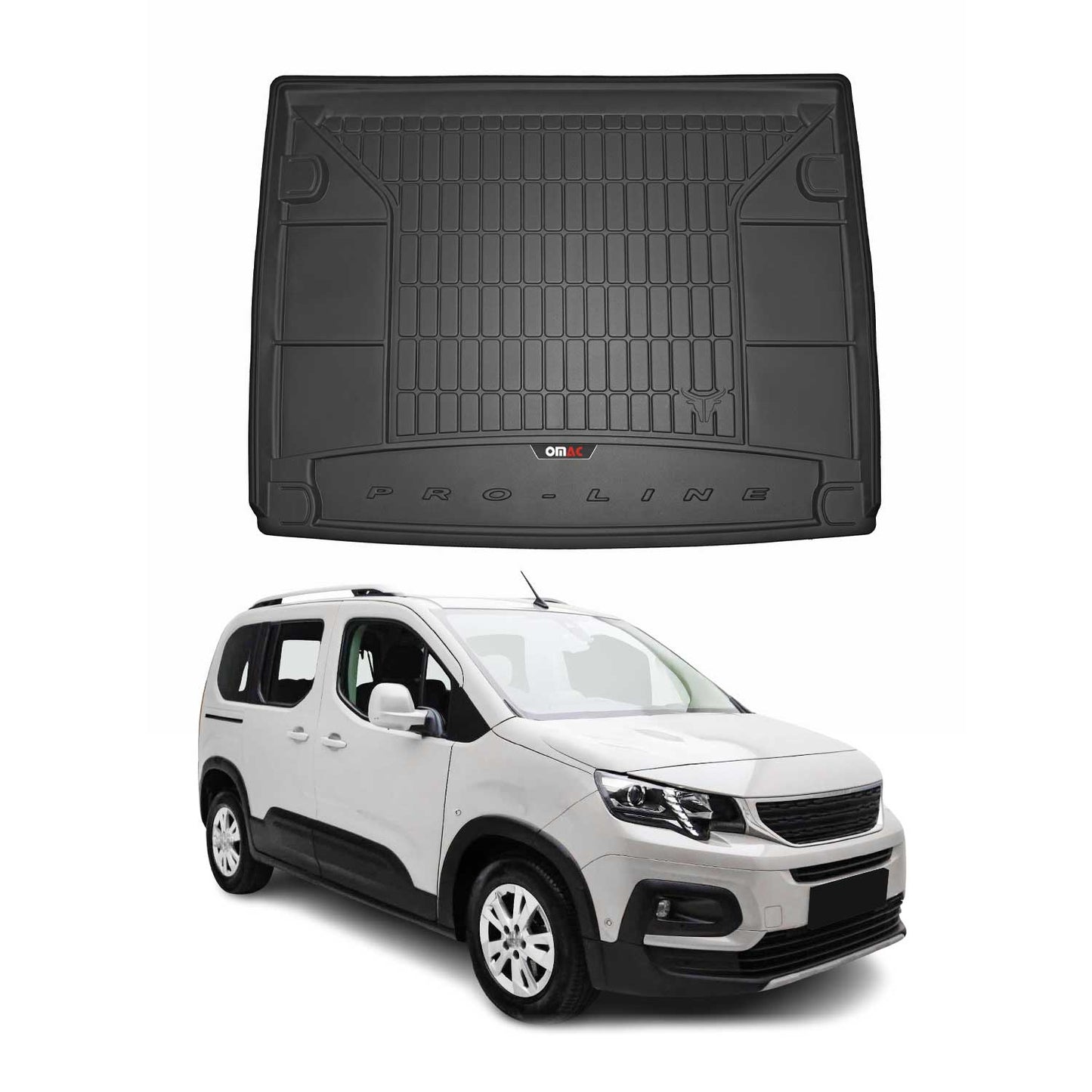 Căptușeală de cauciuc OMAC pentru portbagaj pentru Peugeot Rifter 2018-2024 TPE Cargo Liner