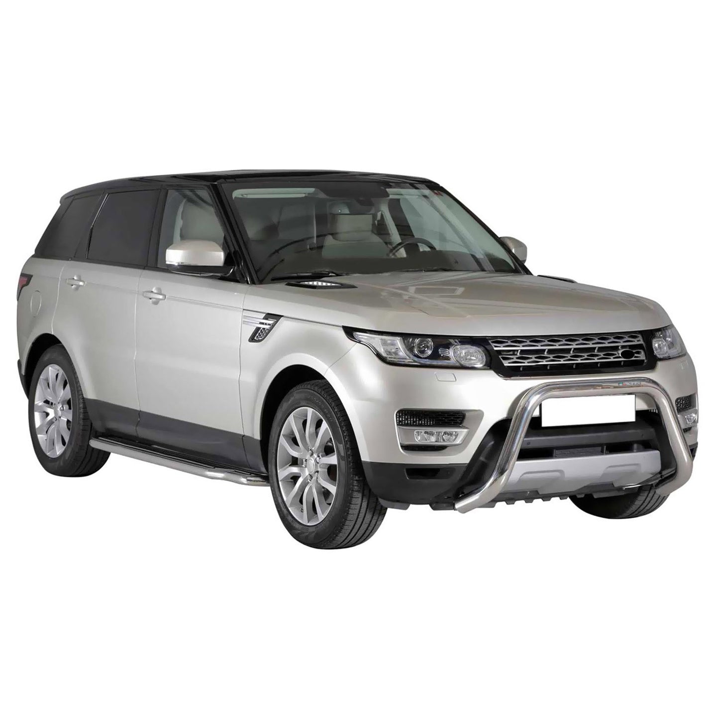 Bară de protecție/buton față pentru Range Rover Sport 2014-2017, ø76mm, oțel, argintiu