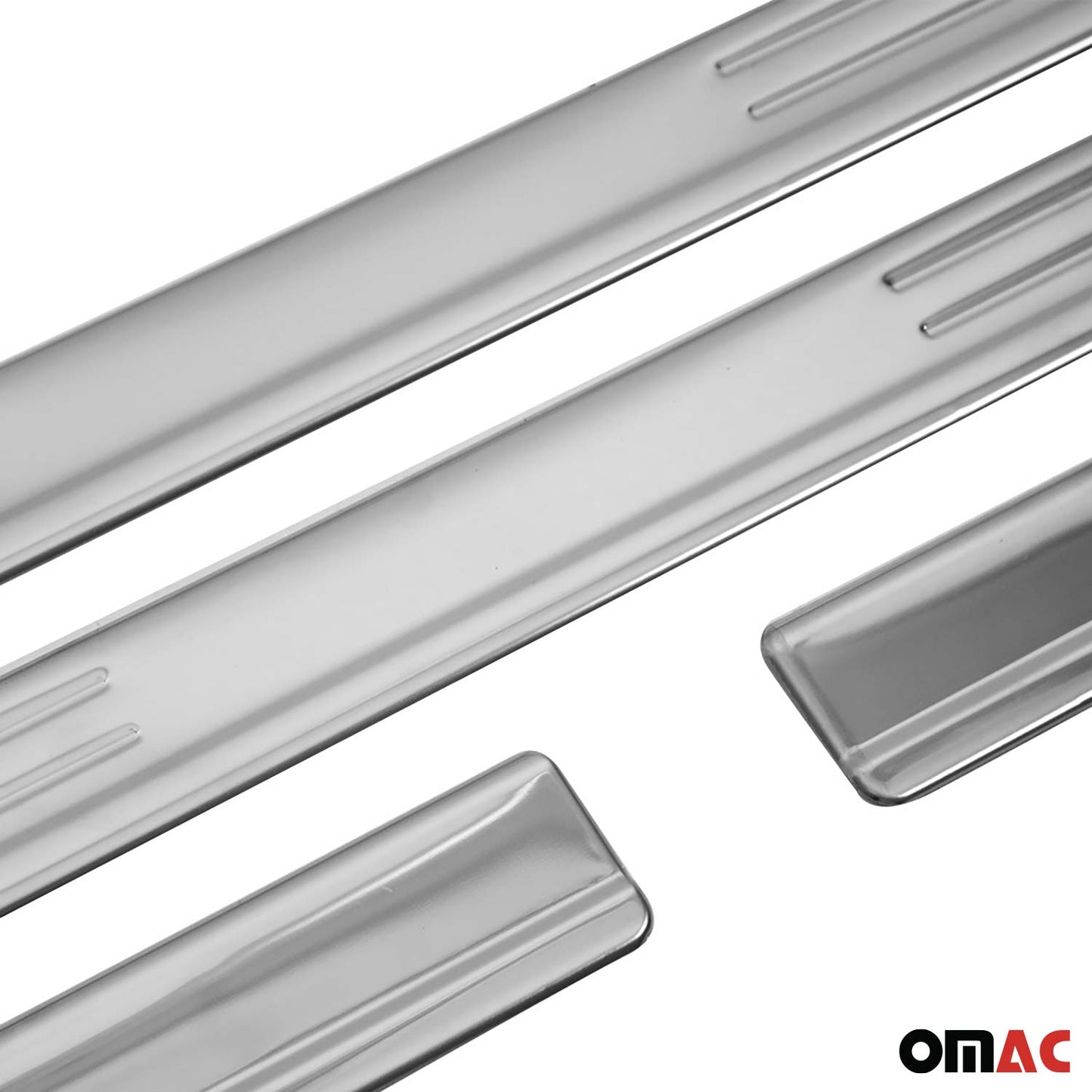 Ornamente prag uși pentru VW Passat 2005-2010, oțel inoxidabil, argintiu, set 4 piese