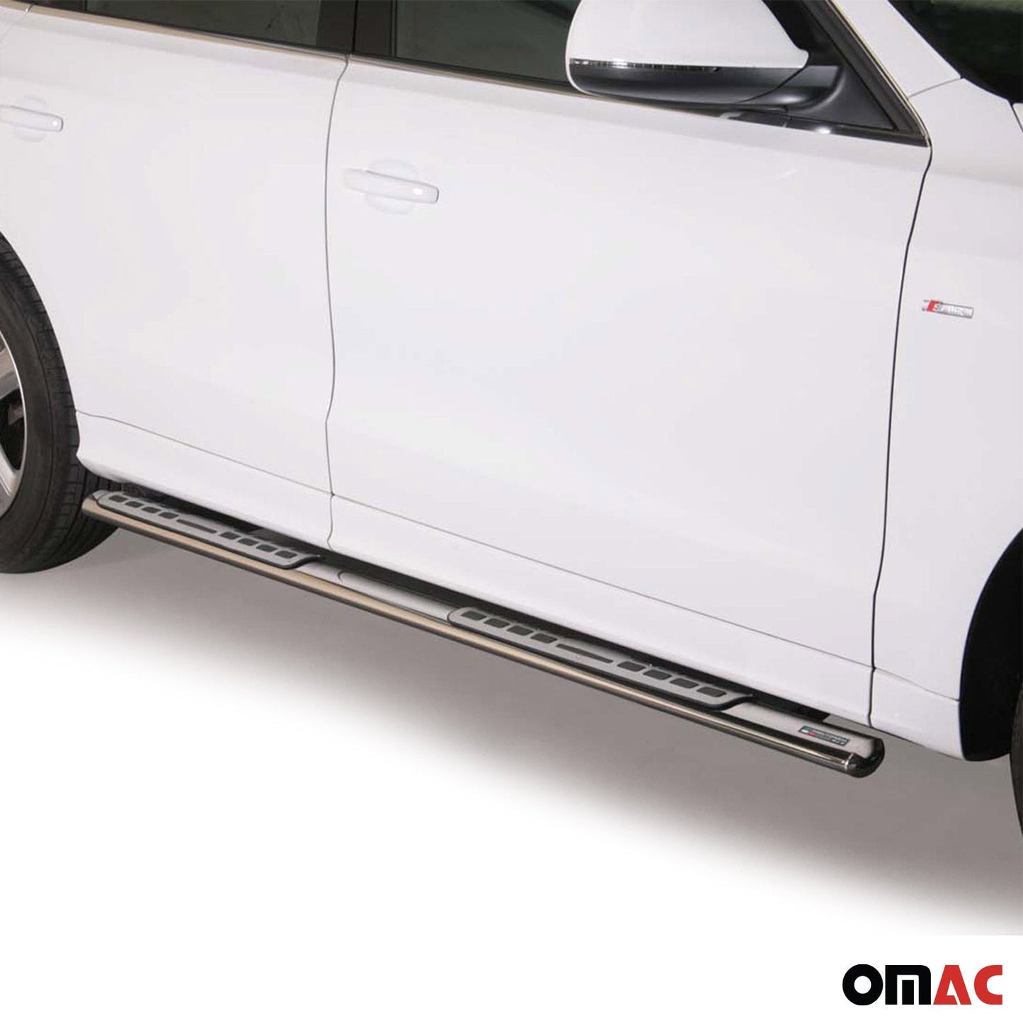 Edelstahl Seitenschweller Schwellerrohre für Audi Q5 8RB 2008-2017 Silber