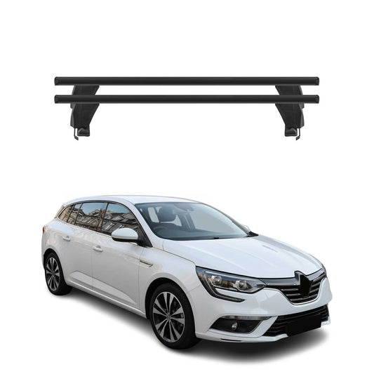 Menabo Dachträger für Renault Megane Gran Coupe 2016-2025 50kg Alu Schwarz 2x