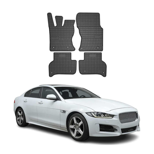 2015-2019 Jaguar XE Fußmatten Gummi Schwarz 4 tlg