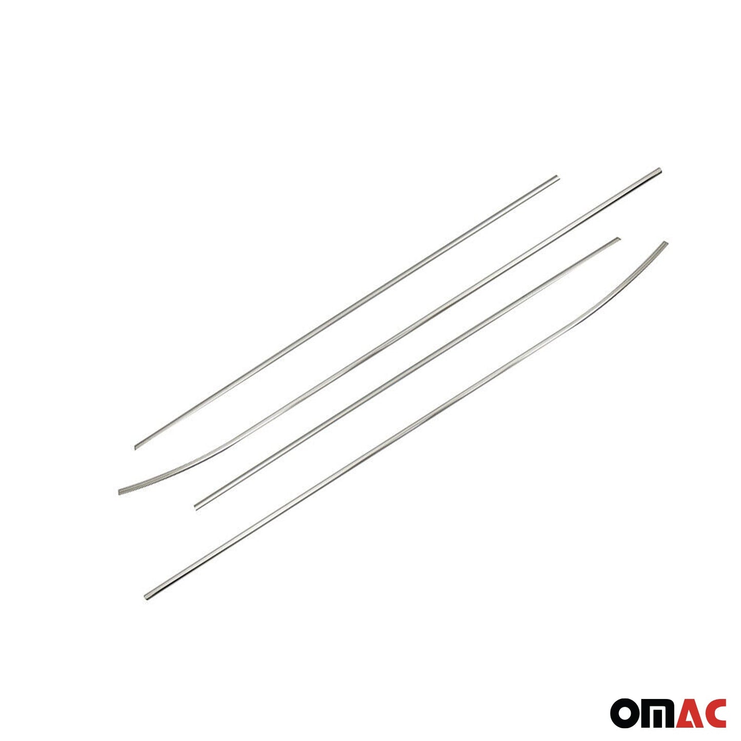 Benzi decorative pentru geamuri pentru Kia Venga 2010-2025, oțel inoxidabil cromat, 4 bucăți