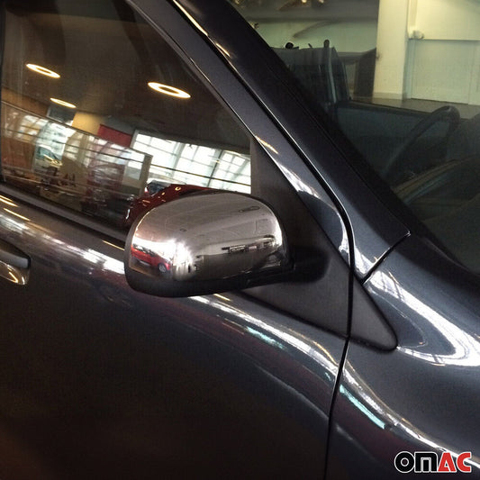 Spiegelkappen Spiegelabdeckung für Dacia Dokker 2012-2021 Edelstahl Silber 2tlg