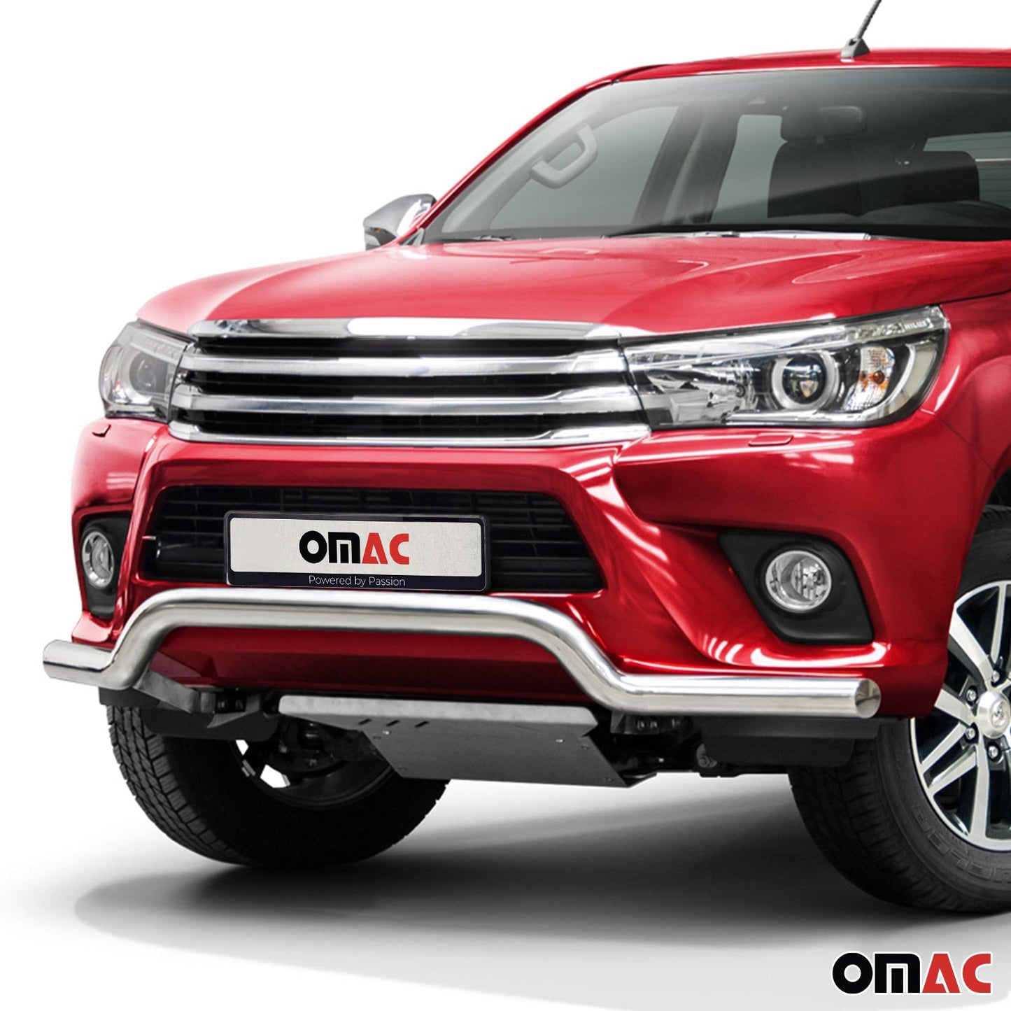 Bară de protecție față, bară de protecție față pentru Toyota Hilux 2015-2022, oțel, omologată ABE, argintiu