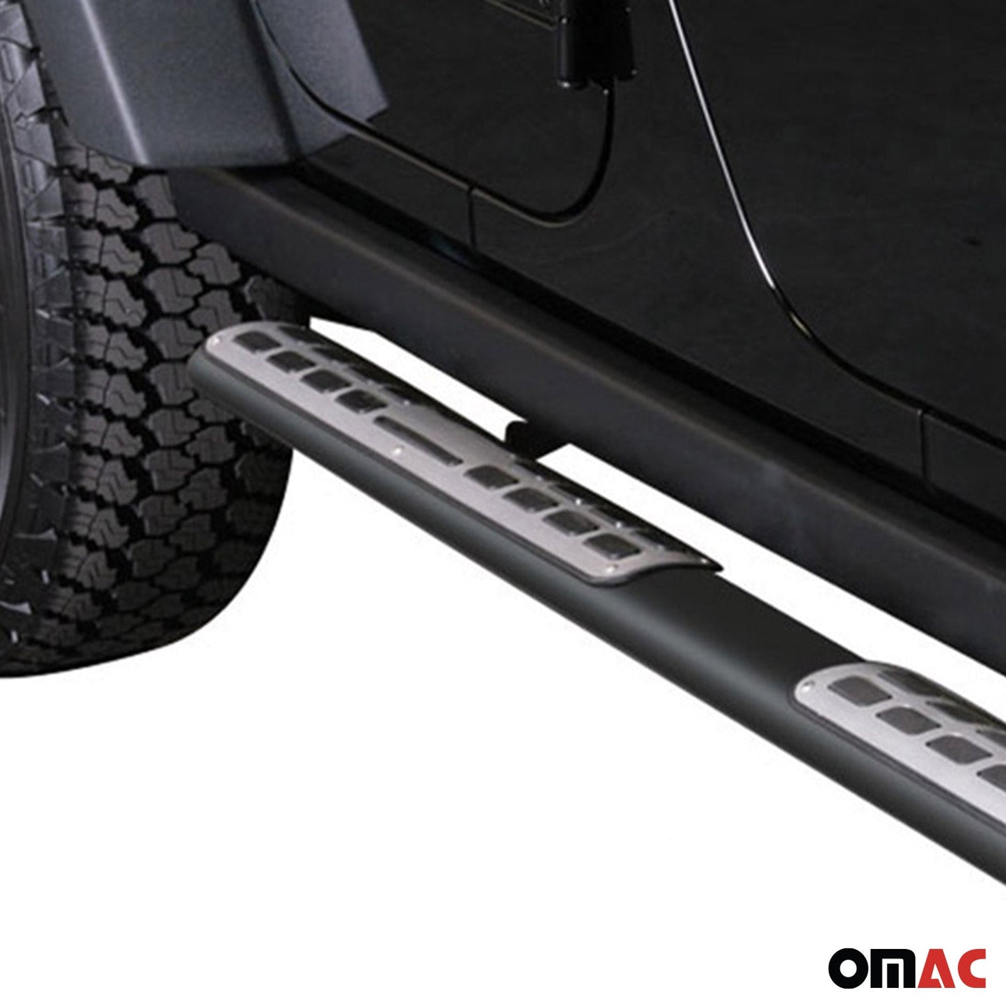 Stalowe listwy progowe, rurki progowe do Jeepa Wranglera 2007-2018, czarne