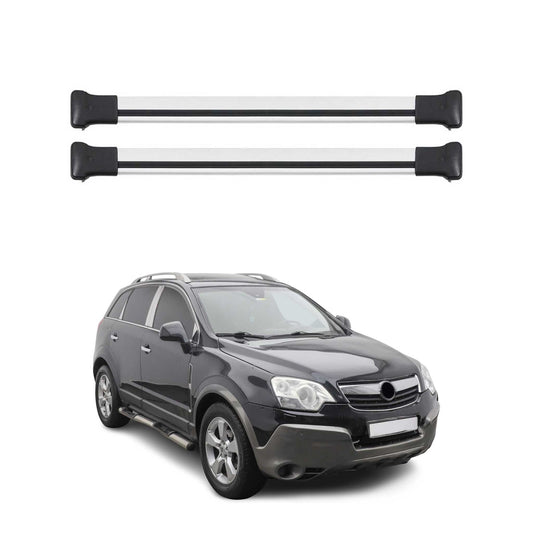 Portbagaj de plafon pentru Opel Antara 2006-2015 75kg aluminiu argintiu 2 buc