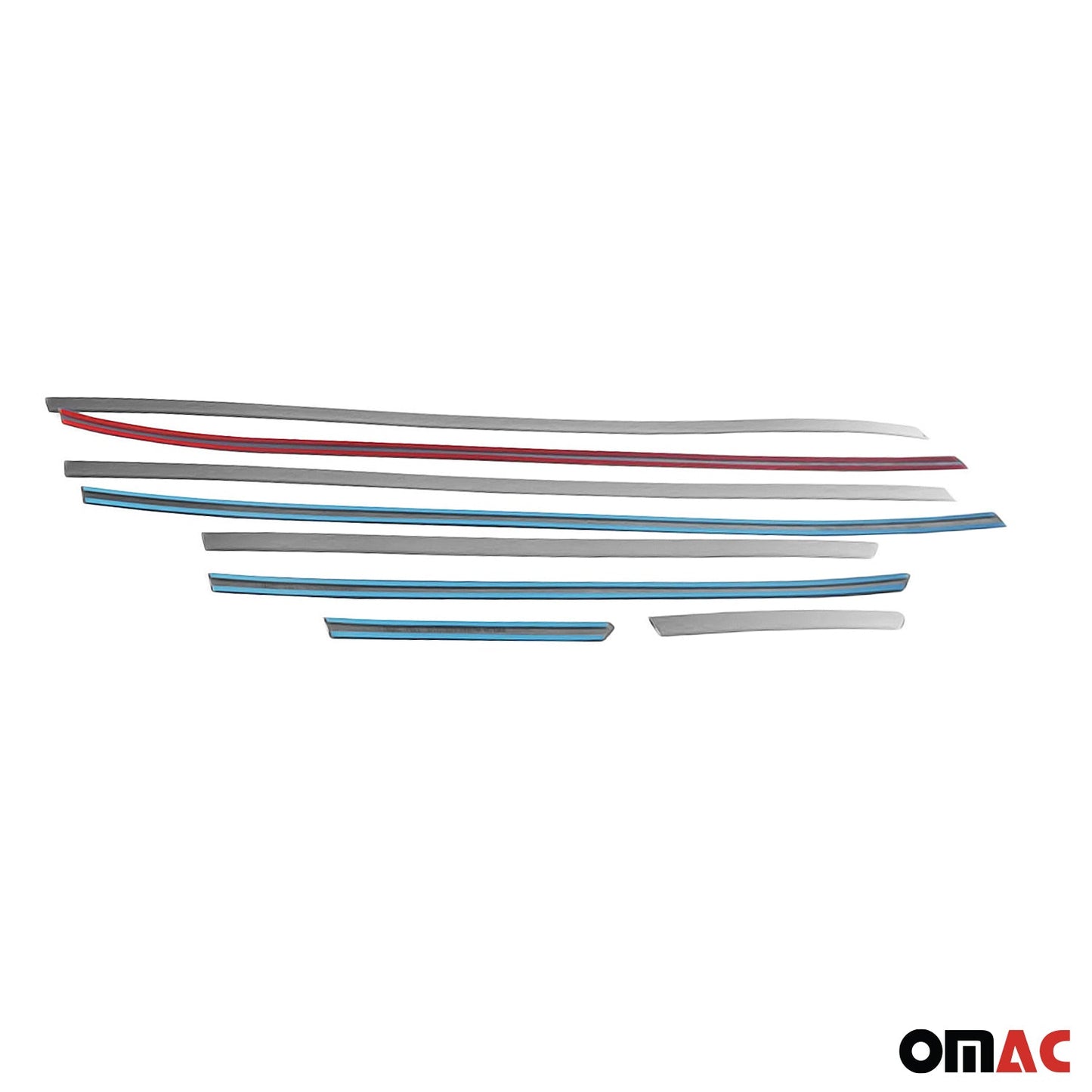 Benzi decorative pentru geamuri pentru Ford Tourneo Custom V362 2013-2023 L1 Chrome, set 8 piese