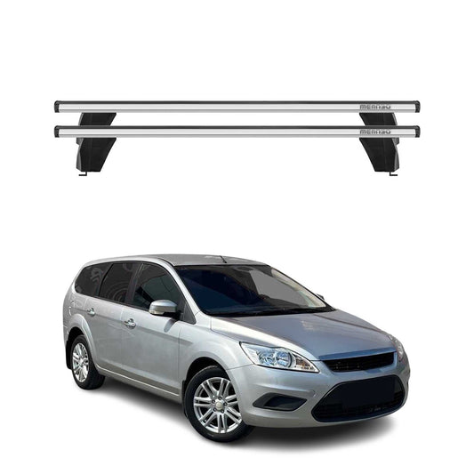 Menabo Dachträger Grundtäger für Ford Focus Turnier 2004-2011 75kg Alu Silber 2x