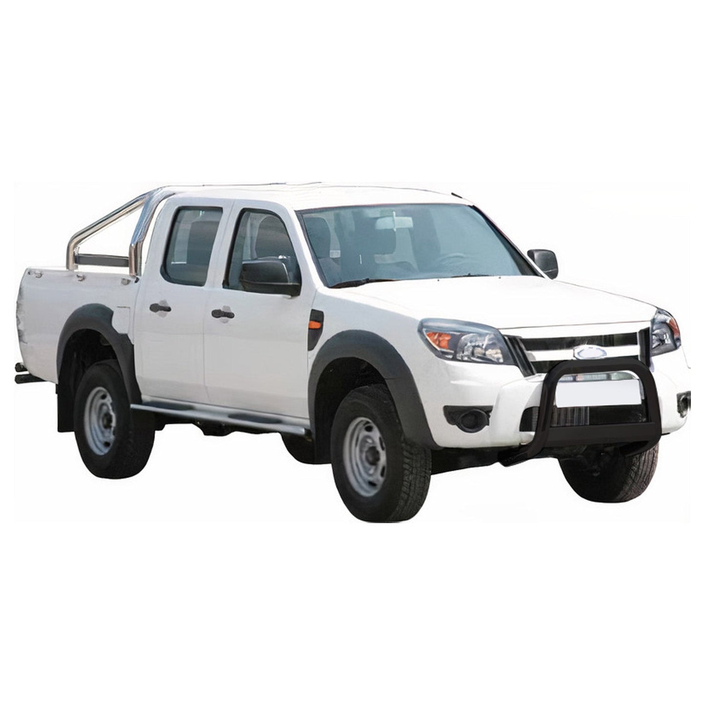 Bară de protecție/buton față pentru Ford Ranger 2009-2011, oțel negru, ø63mm