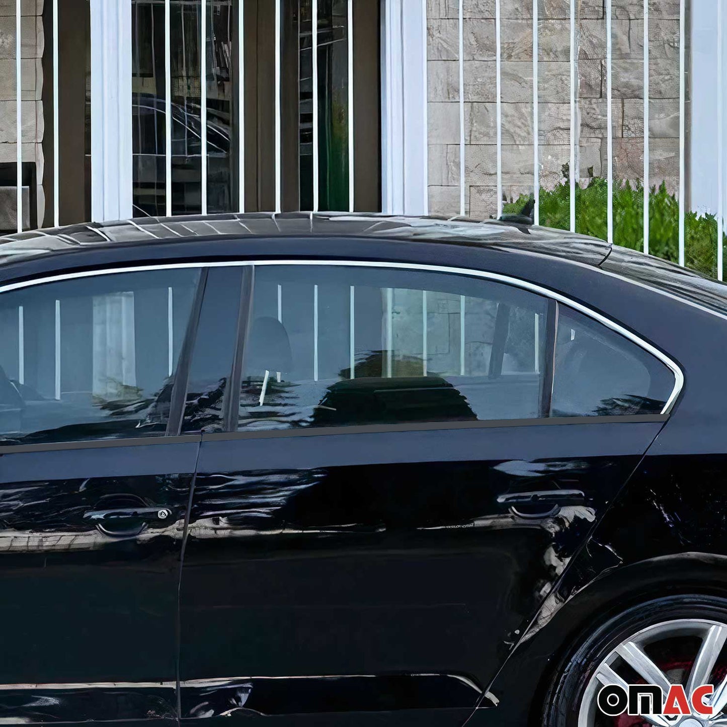 Benzi decorative pentru geamuri VW Jetta 2011-2018, oțel inoxidabil cromat, 6 bucăți