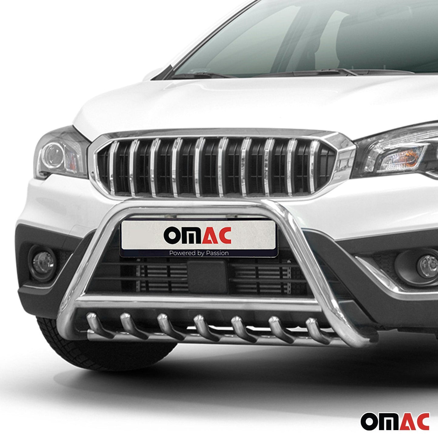 Bară de protecție față din oțel inoxidabil pentru Suzuki SX4 S-Cross 2016-2022 cu ABE (omologare de tip germană) argintie