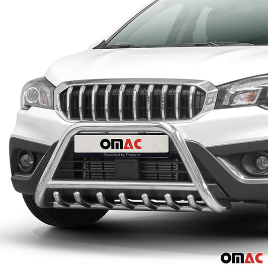 Bară de protecție față din oțel inoxidabil pentru Suzuki SX4 S-Cross 2016-2022 cu ABE (omologare de tip germană) argintie