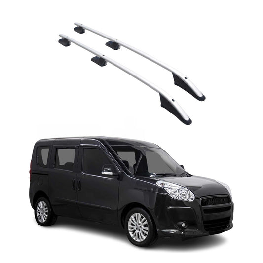 Aluminium Dachreling Querträger für Fiat Doblo 2010-2021 L1 Kurzer Silber 2x
