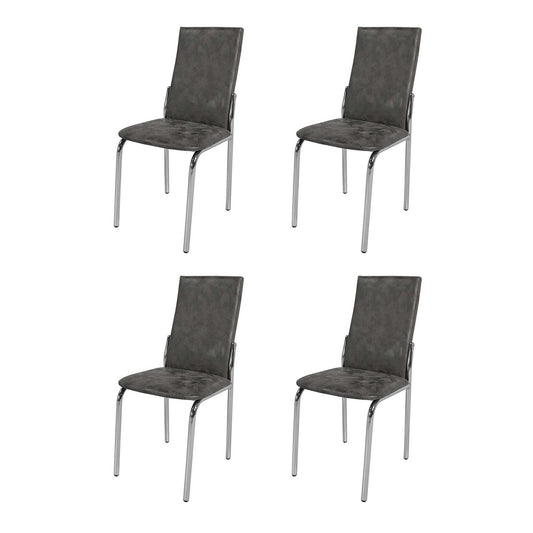 Esszimmerstühle Küchenstuhl Sarp Grau 4x Stühl Kunstleder