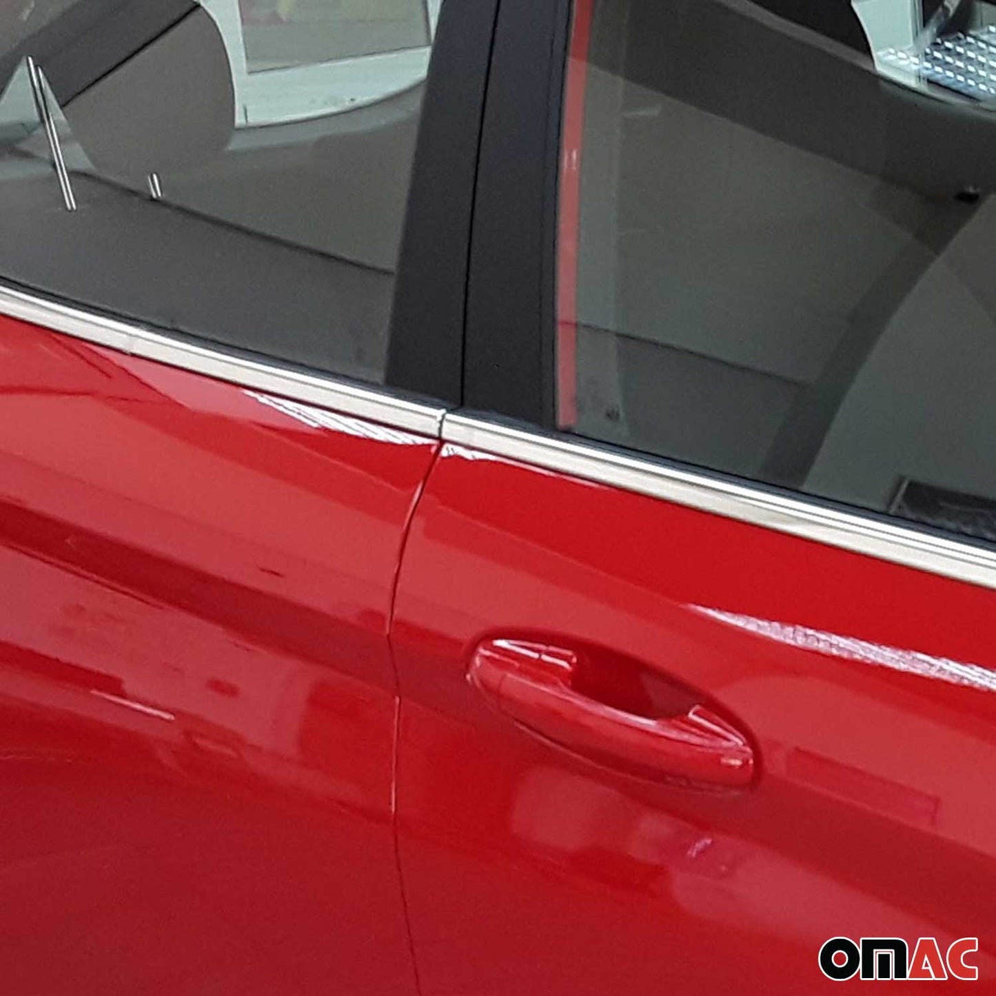 Fensterleisten Zierleisten für Ford Fiesta Schrägheck 2017-2021 Edelstahl 8tlg