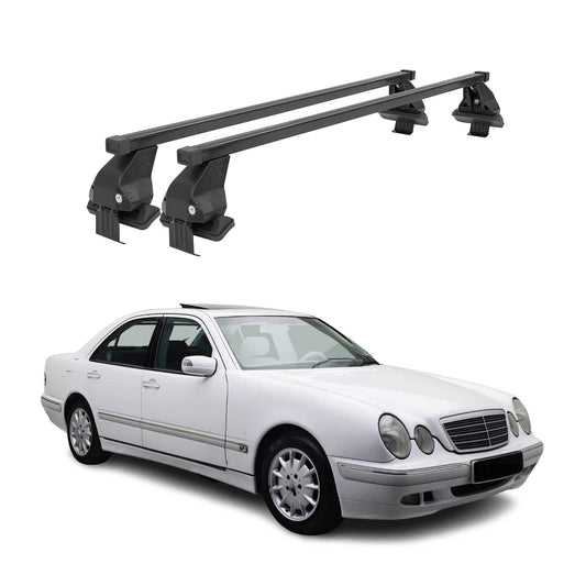 Menabo Dachträger für Mercedes E Klasse W210 Limo 1995-2003 50kg Stahl Schwarz