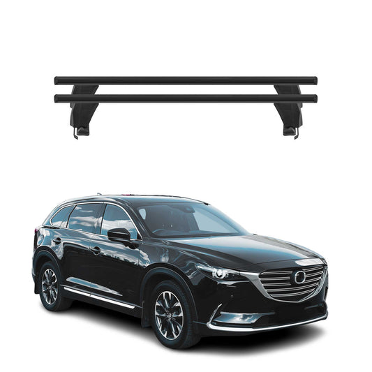 Menabo Dachträger Grundtäger für Mazda CX-9 2016-2024 50kg Alu Schwarz 2 tlg