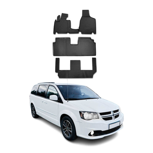 Covorașe auto Dodge Grand Caravan 2008-2020, TPE, negre, 4 buc.
