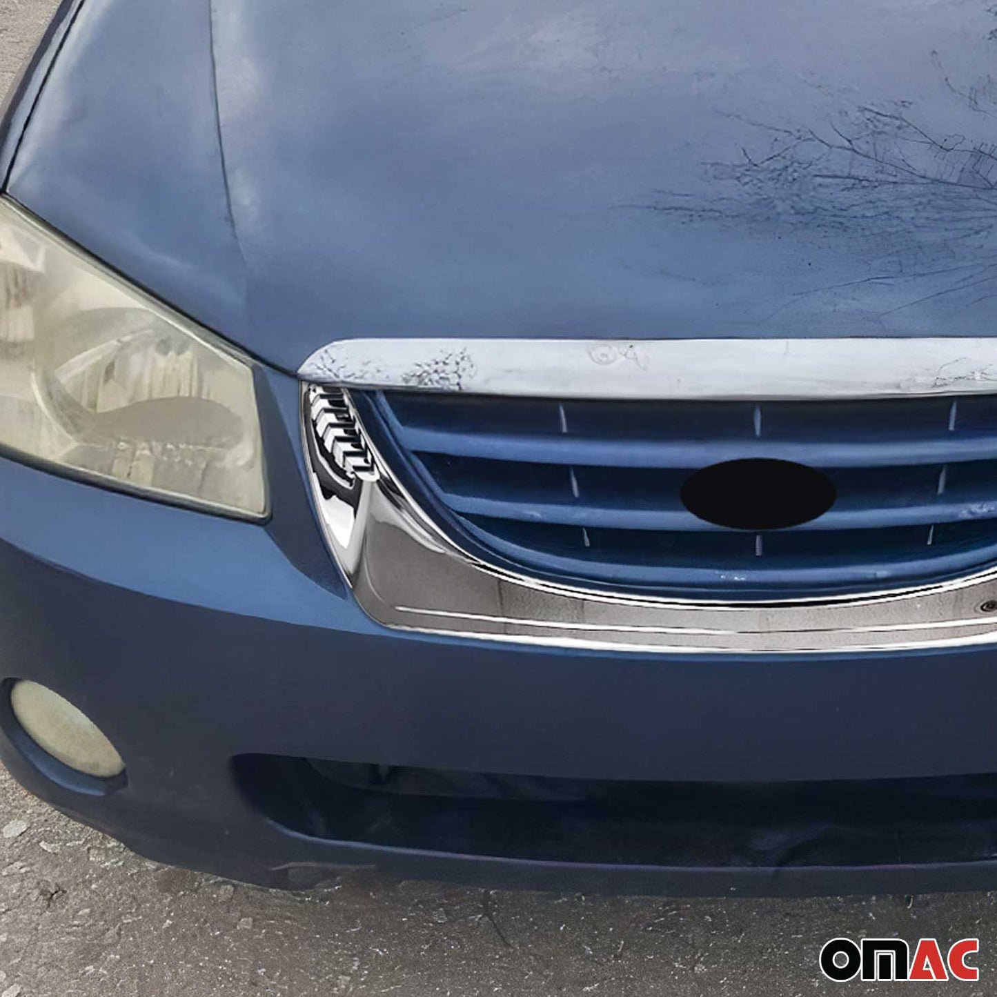 Kühlergrill Grillleisten für Kia Cerato 2004-2006 ABS Chrome