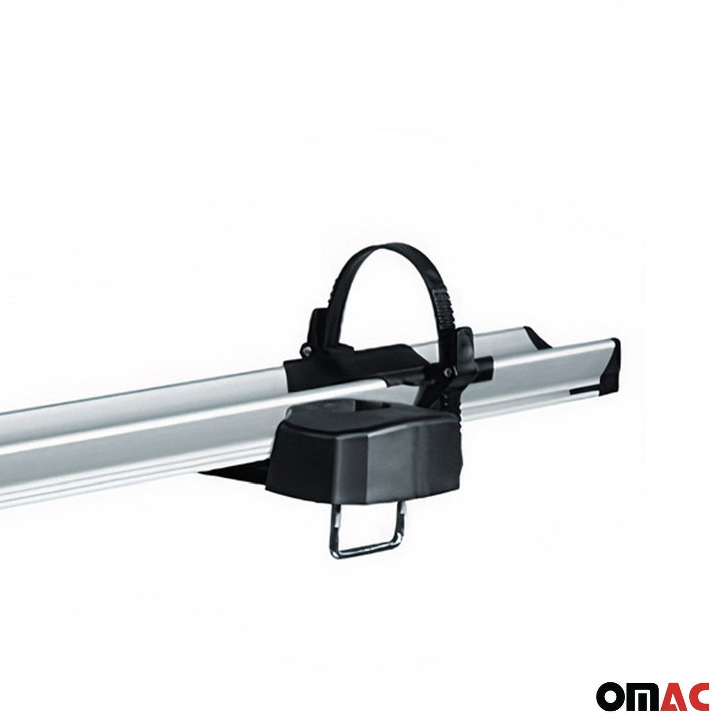 Uchwyt rowerowy, uchwyt rowerowy montowany na dachu do 17 kg, aluminiowy, srebrny