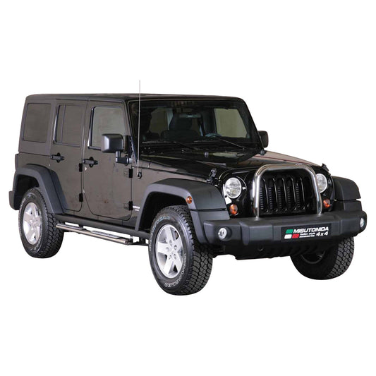 Edelstahl Seitenschweller Schwellerrohre für Jeep Wrangler 2011-2017 Silber