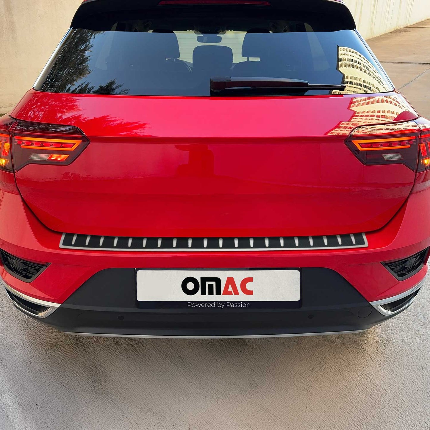 Ladekantenschutz Stoßstangenschutz für VW T-Roc 2017-2025 Edelstahl Kohlefaser